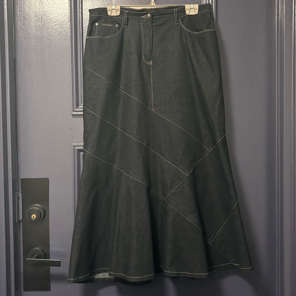 Simon Chang Denim Skirt Maxi Size 12